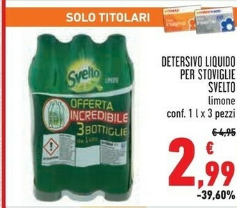 Conad Svelto Detersivo piatti offerta
