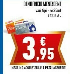 Conad Superstore Mentadent Dentifricio offerta