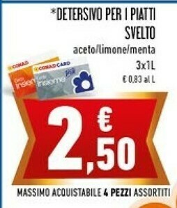 Conad Superstore Svelto Detersivo piatti offerta