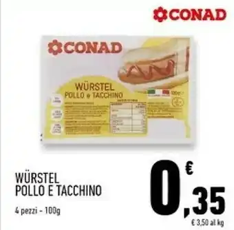 Conad Superstore Wurstel di pollo offerta
