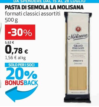 Coop La Molisana Pasta di semola offerta