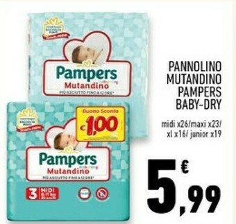 Conad Superstore Pampers Baby Dry offerta