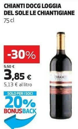 Coop Le Chiantigiane Chianti Docg Loggia Del Sole offerta