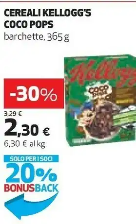 Coop Kellogg's Cereali Coco Pops Barchette offerta