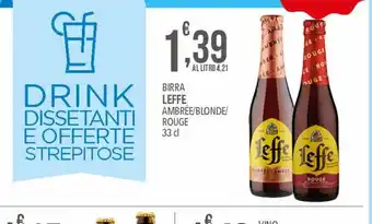 Iper Nonna Isa Leffe Birra Ambrée/blonde/rouge 33 cl offerta