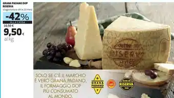 Coop Grana Padano Coop Dop Riserva Stagionatura Oltre 20 Mesi offerta