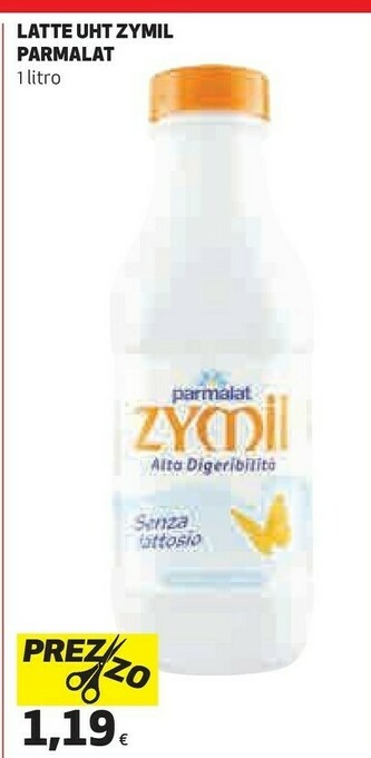 Coop Parmalat Zymil Latte Intero Alta Digeribilità Senza Lattosio UHT 1000 G(ml) offerta
