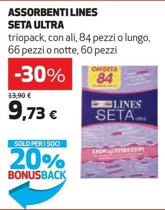 Coop Lines Assorbenti Seta Ultra offerta