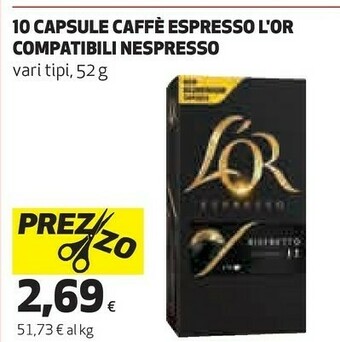 Coop Nespresso Capsule Caffe Espresso Compatibili offerta