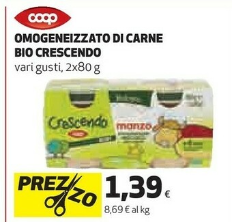 Coop Coop Omogeneizzato Di Carne Crescendo Bio offerta