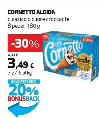 Coop Algida Cornetto Classico Formato Speciale 480 G(ml) offerta
