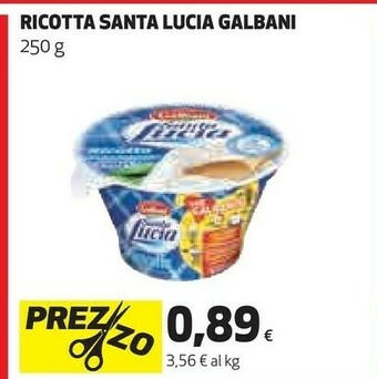 Coop Galbani Ricotta Santa Lucia 250 G(ml) offerta