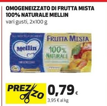 Coop Mellin Omogeneizzato Di Frutta Mista 100% Naturale offerta