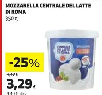 Coop Centrale del latte di roma Mozzarella offerta