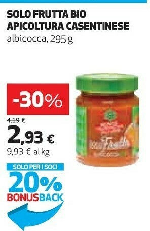 Coop Apicoltura casentinese Solo Frutta Albicocca Bio 295 G(ml) offerta