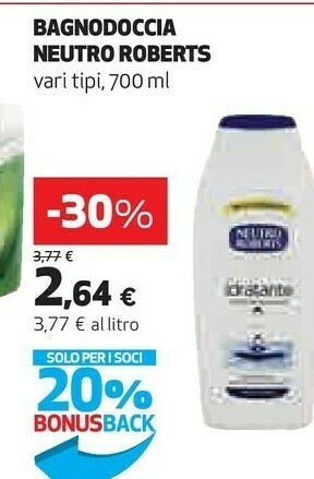 Coop Neutro Roberts Bagnoschiuma offerta