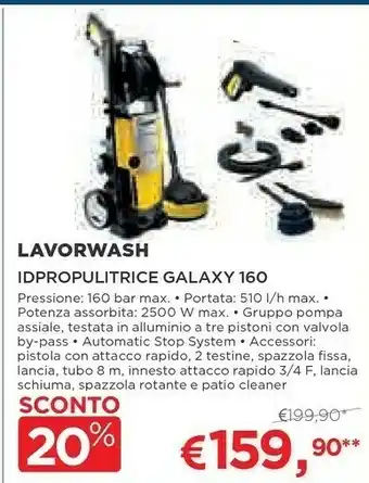 Coop Lavorwash Idpropulitrice Galaxy 160 offerta