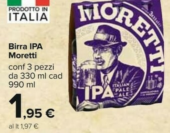 Carrefour Moretti Birra Ipa 990 Ml offerta