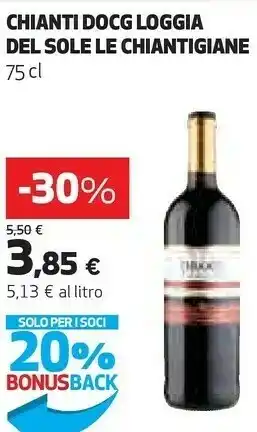 Coop Sole Le Chiantigiane Chianti Docg Loggia Del offerta