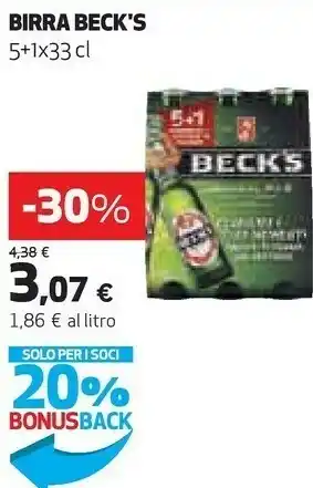 Coop Becks Beck's - Beck's 330 G(ml) offerta