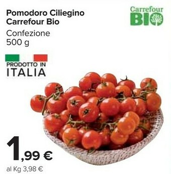 Carrefour Carrefour Pomodoro Ciliegino Bio 500 G offerta