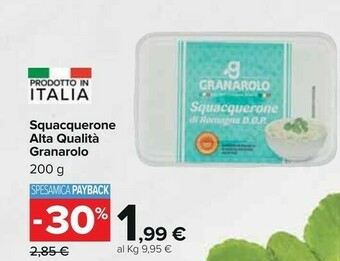 Carrefour Granarolo Squacquerone Di Romagna D.O.P. 200 G(ml) offerta