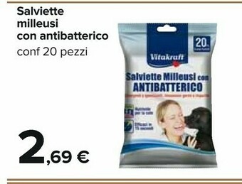 Carrefour Vitakraft Salviette Milleusi Con Antibatterico offerta