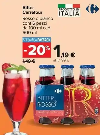Carrefour Carrefour Bitter Rosso/ Bianco 600 Ml offerta