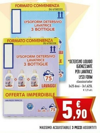 Conad Lysoform Detersivo lavatrice offerta
