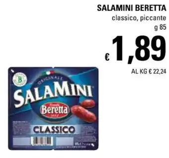 Basko Beretta Salamini classico, piccante g 85 offerta