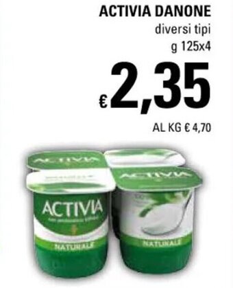 Basko Activia Danone diversi tipi g 125x4 offerta