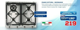 Euronics Smeg Piano Cottura Srv564gh3 offerta