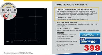Euronics Whirlpool Piano Induzione Wb S2560 Ne offerta