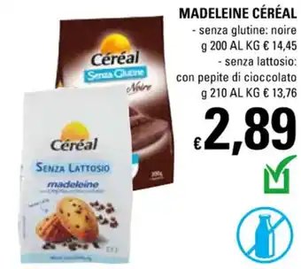 Basko Céréal Madeleine senza glutine: noire g 200 offerta