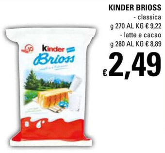 Basko Kinder Brioss classica g 270 offerta