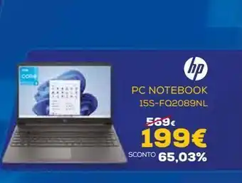 Euronics Pc notebook hp 15s- fq2089nl offerta