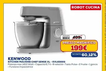 Euronics Kenwood kithchen machine chef sens xl - kvl6300s offerta