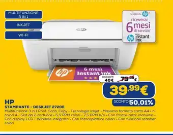 Euronics Stampante hp deskjet 2720e offerta