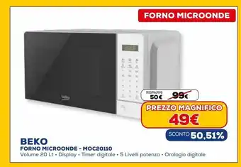 Euronics Beko forno microonde moc20110 offerta