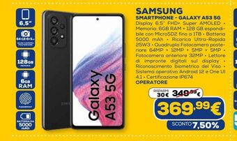 Euronics Smartphone samsung galaxy a53 5 g offerta