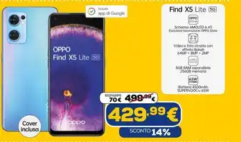 Euronics Find x5 lite 5 g offerta