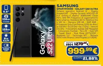 Euronics Smartphone - galaxy s22 ultra samsung offerta