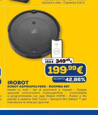 Euronics Robot aspirapolvere irobot - roomba 697 offerta