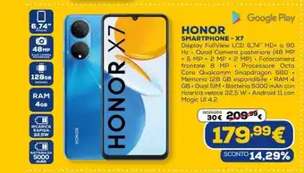 Euronics Smartphone -x7 honor offerta