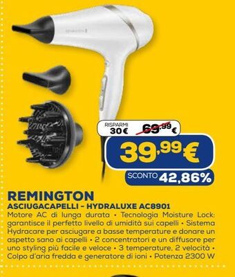 Euronics Asciugacapelli - hydraluxe ac8901 remington offerta
