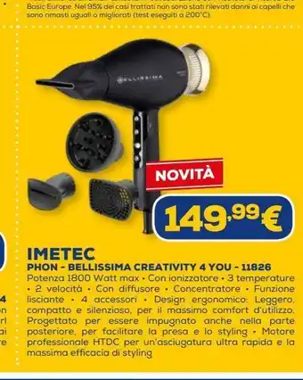 Euronics Imetec phon - bellissima creativity 4 you - 11826 offerta