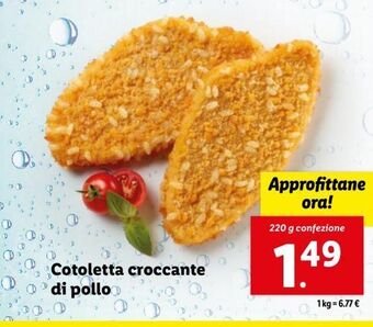 Lidl Cotoletta croccante di pollo offerta