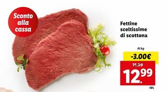 Lidl Fettine sceltissime di scottona offerta