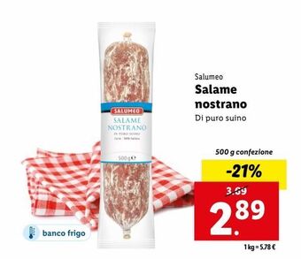 Lidl Salame nostrano offerta