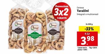 Lidl Tarallini offerta